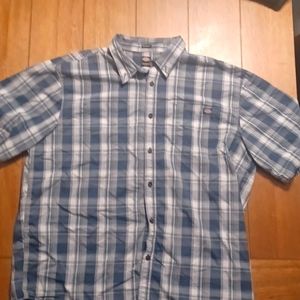 Dickes blue short sleeve button up